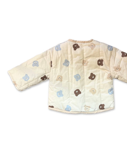 Babysteppjacke mit Bärchen Rückenansicht