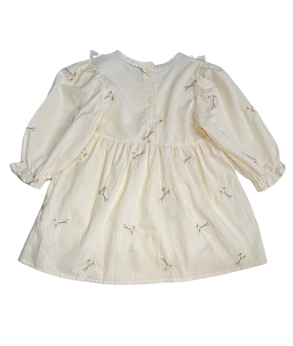 Festliches Mädchenkleid mit Blumenstickerein
