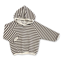 Gestreifter Kinderpulli mit Kapuze