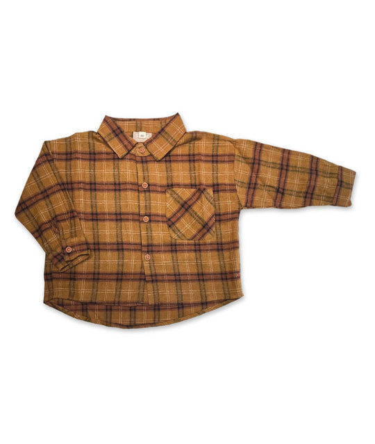 Hellbraunes Karohemd für Kinder