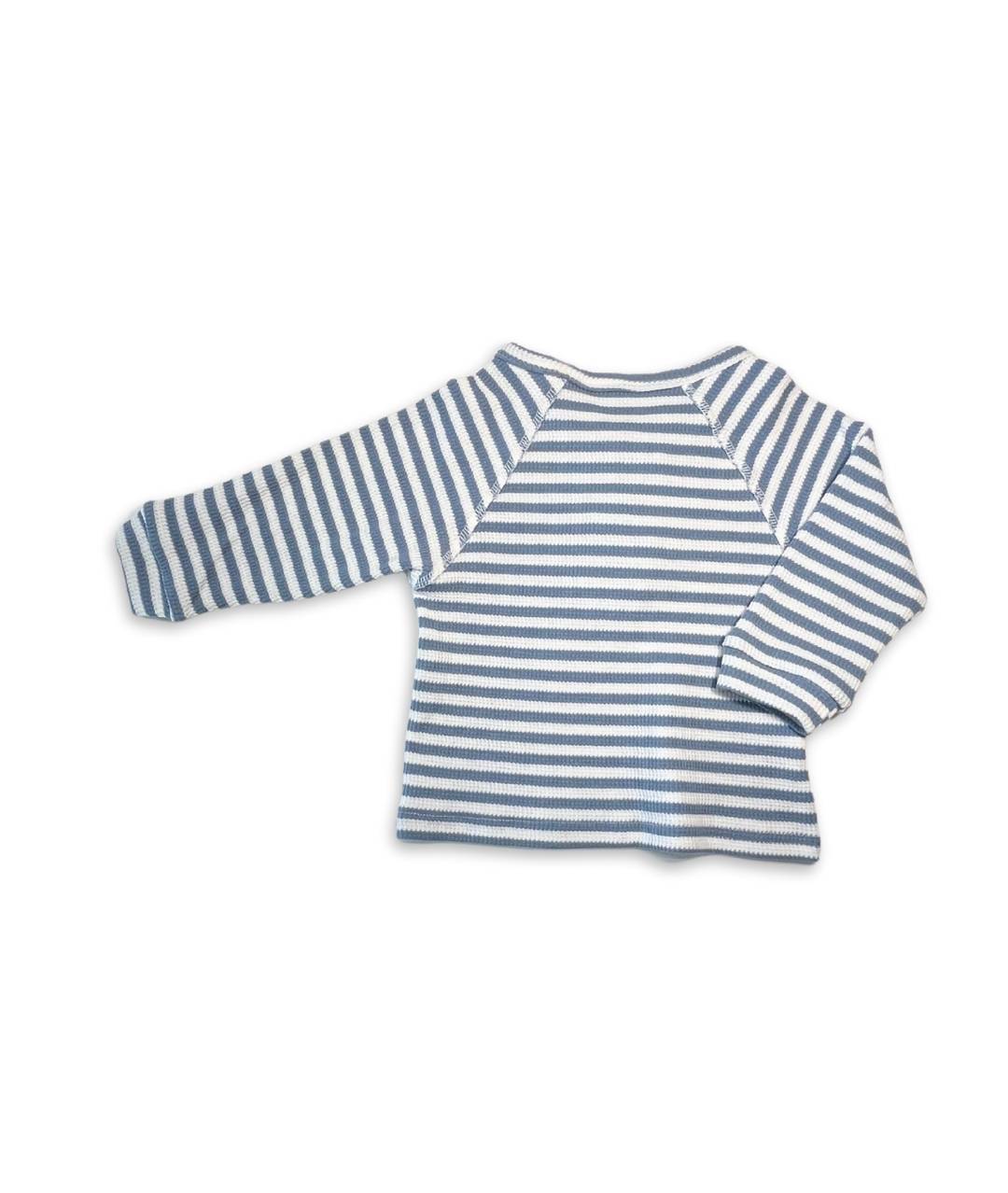 Blau/Weiss gestreifter Seemannspullover für Kinder Rückenansicht