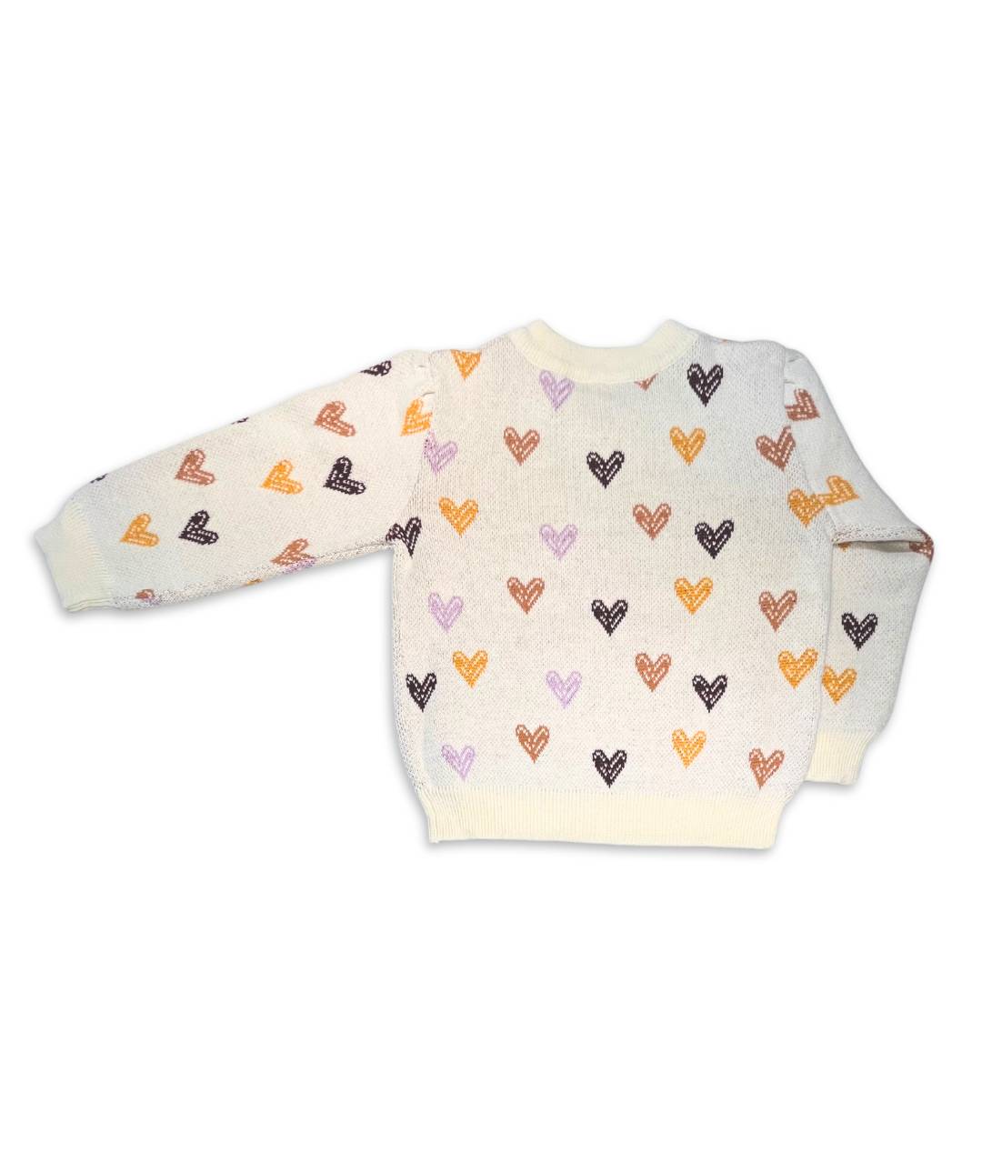 Herzchen Strickpullover für Kinder Rückenansicht