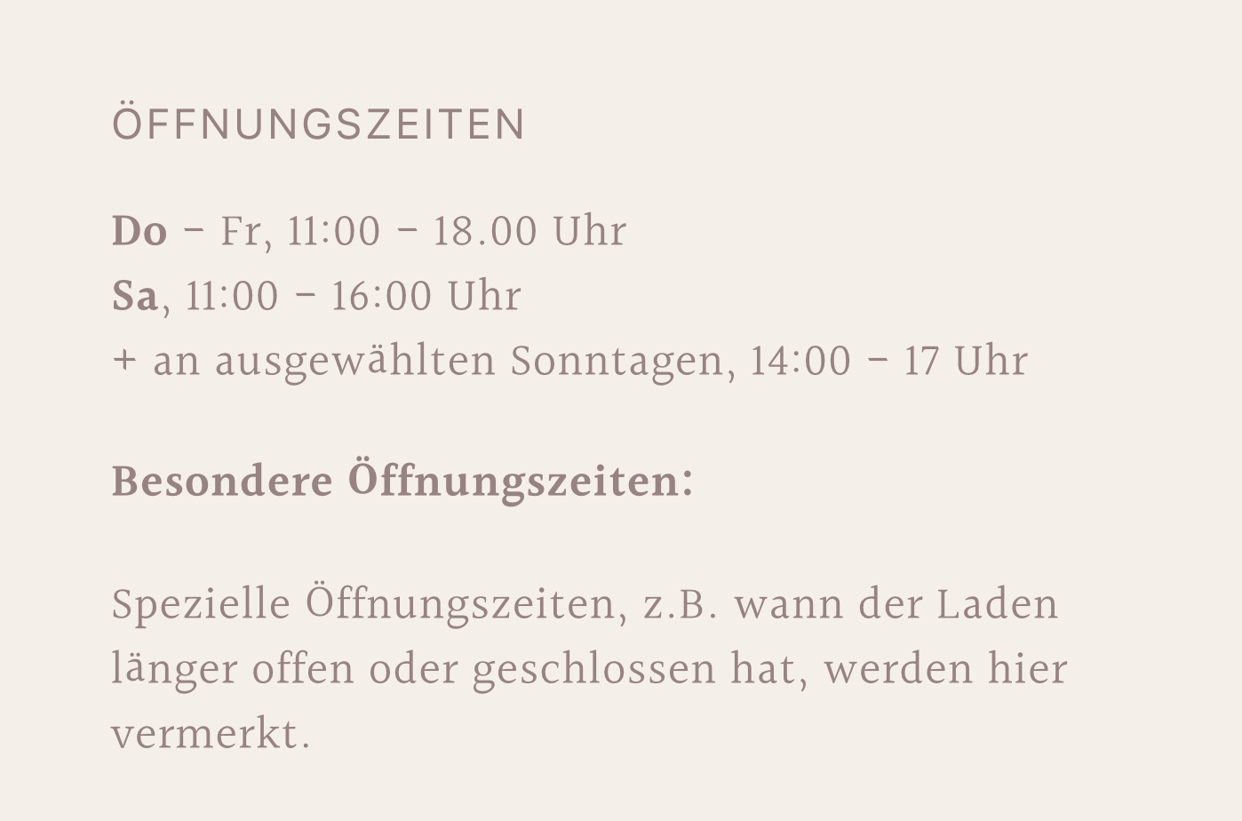 Öffnungszeiten Stubeliebling Laden in Bremgarten: Do-Fr, 11-18Uhr und Sa 11-16Uhr