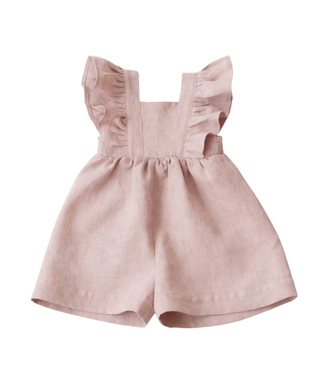 Rosa Sommer Kinder-Overall mit Rüschen