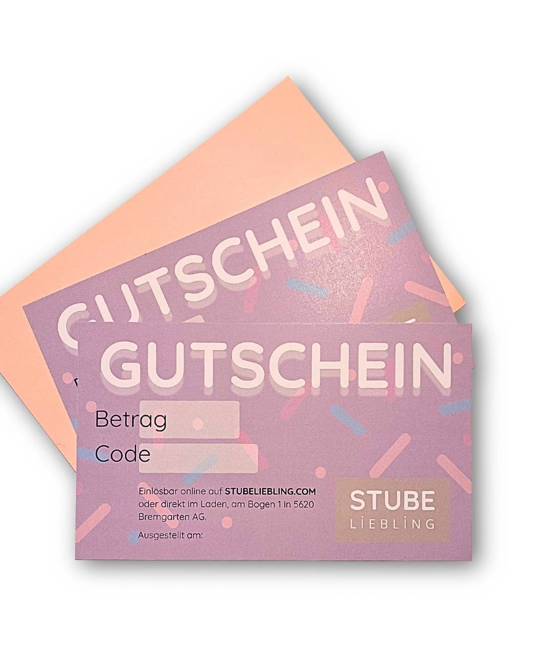 Gedruckte Gutscheine für Stube Liebling