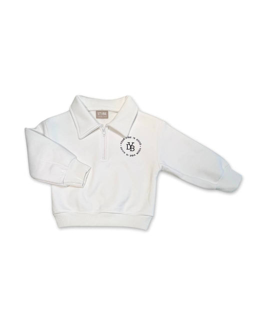 Weisser Kinder Trainingsanzug Oberteil